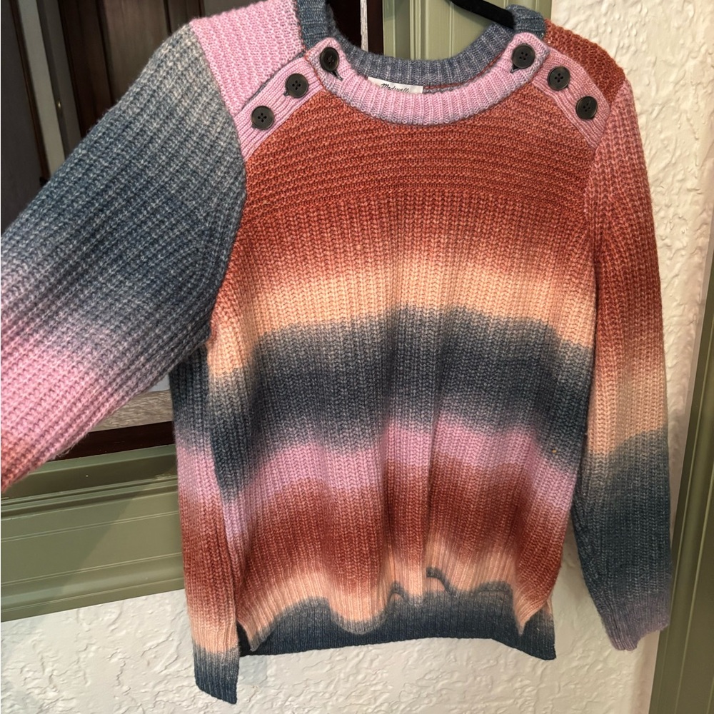 NWOT Madewell Space Dye Poconos Alpaca Wool Blend Chunky Knit Sweater